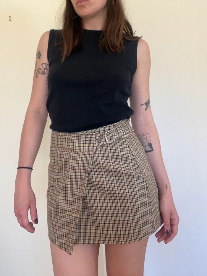 Mini jupe écolière à carreaux - kawai schoolgirl bershka - photo numéro 2