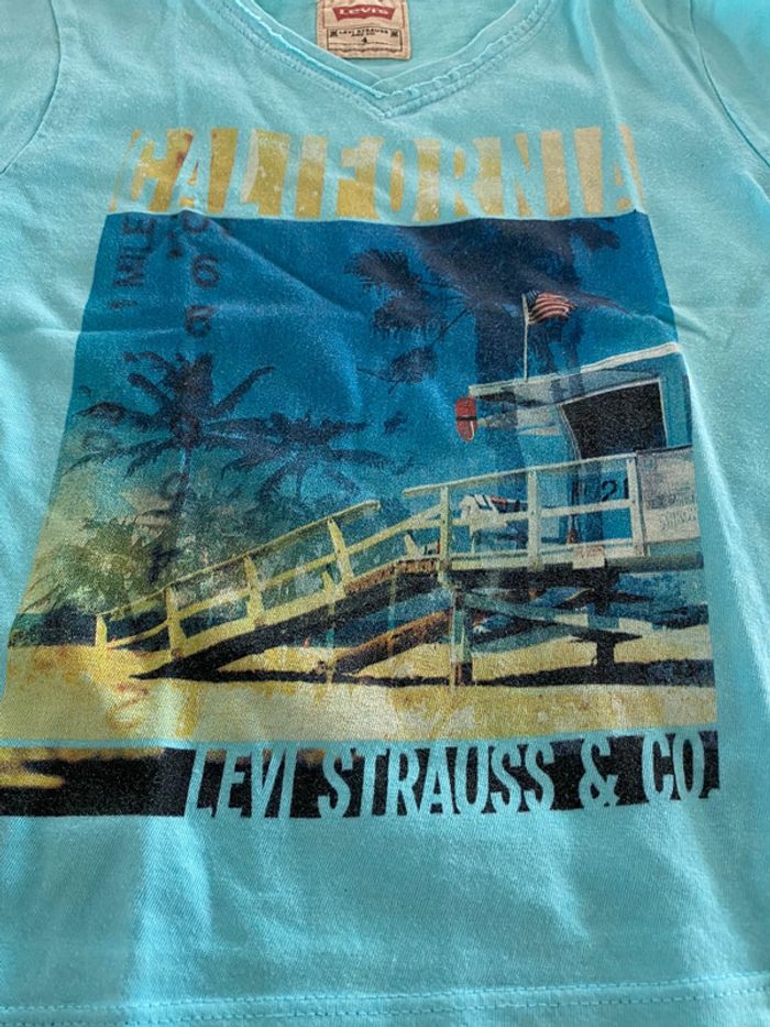 Tee shirt bleu palmier Levi’s 4 ans - photo numéro 7