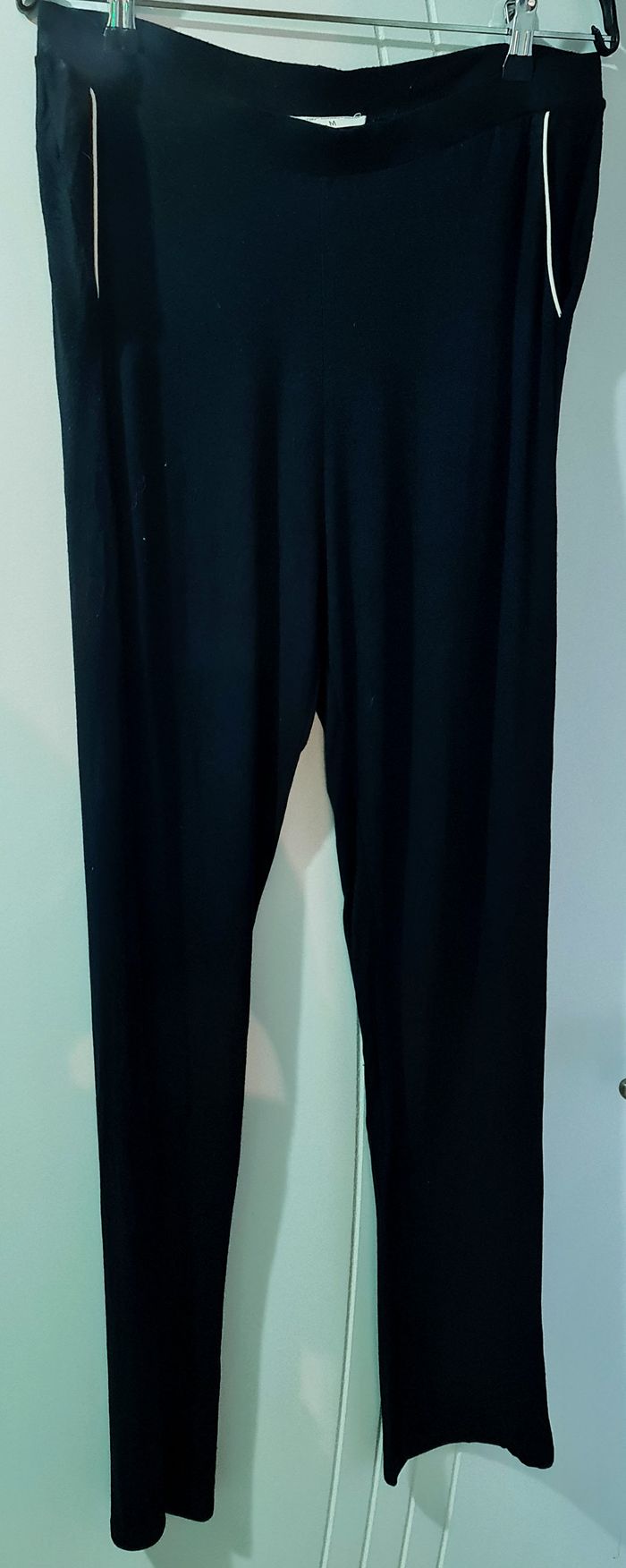 T. 38 (M) - Ensemble pyjama ETAM – noir avec liseré blanc - photo numéro 2