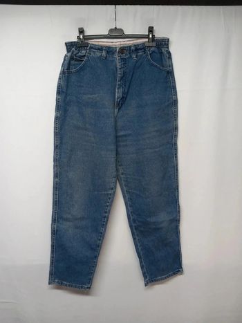Jeans taille haute Lee vintage Bleu foncé en coton