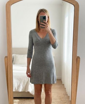 Robe grise Camaïeu – taille S / 36 – col V – très bon état