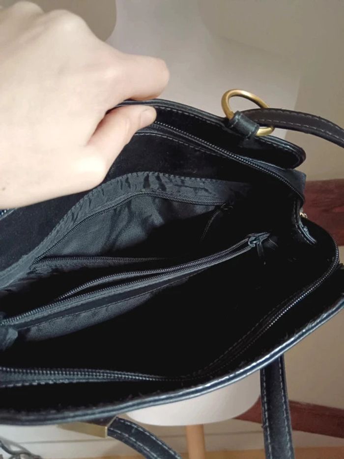 Sac noir porté épaule ou dos Oélanie - photo numéro 9