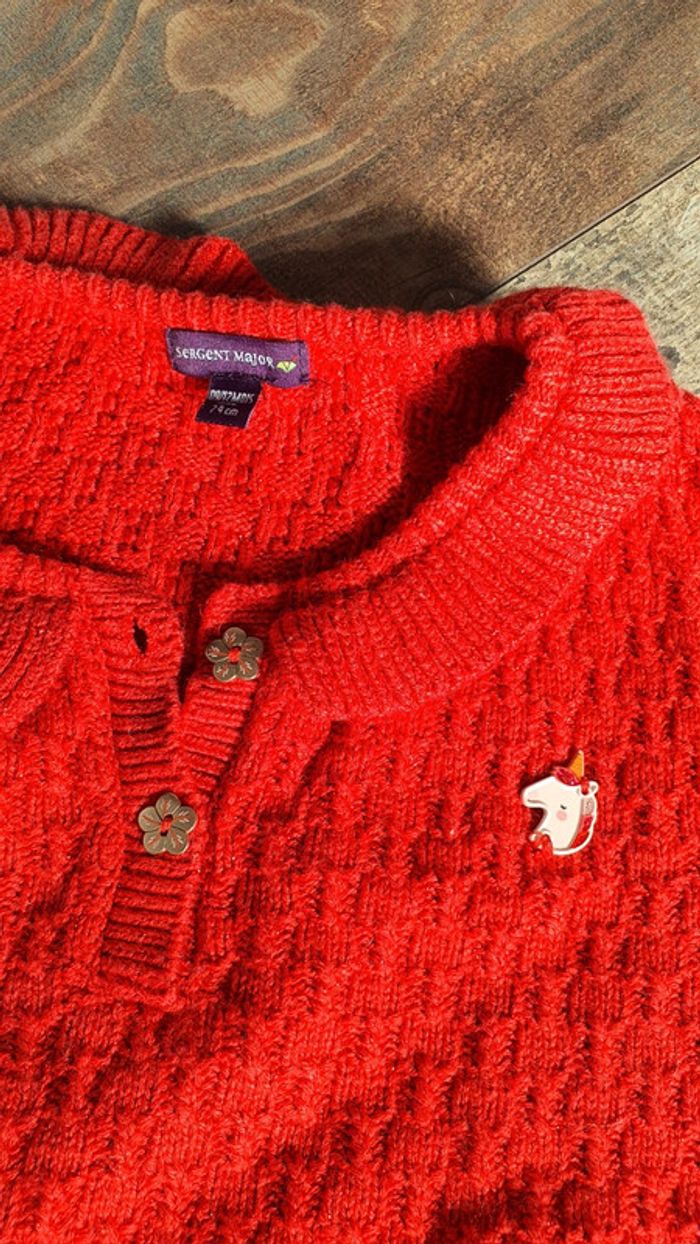 Cape poncho Sergent major 9 12 mois en excellent état - photo numéro 3