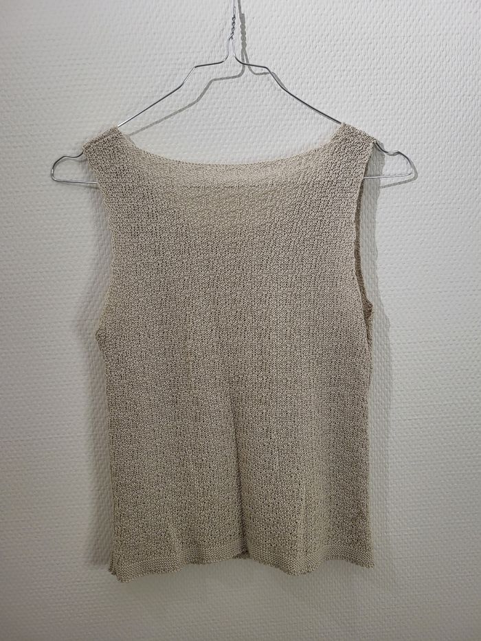 Débardeur beige texturé - photo numéro 2