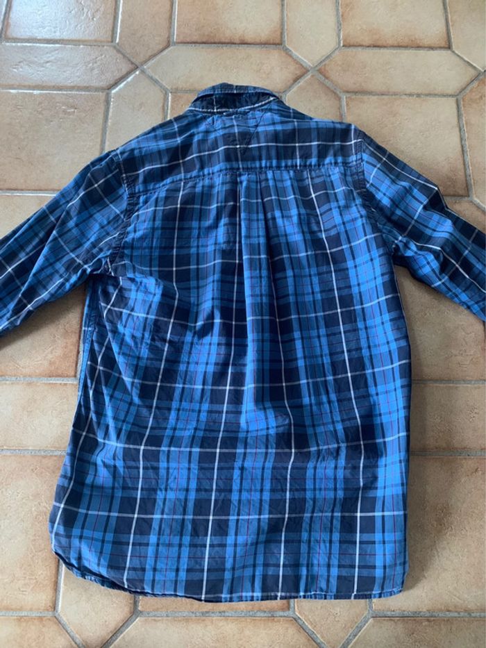 Chemise manches longues à carreau / rayures Tommy Hilfiger bleu noir - photo numéro 3
