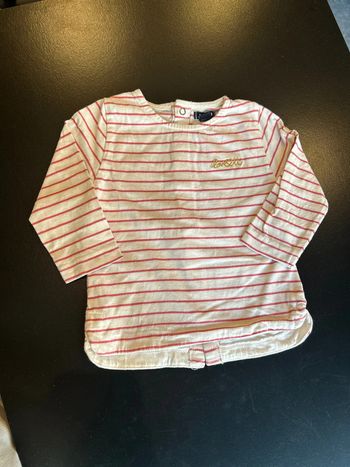 Teeshirt rayé rose
