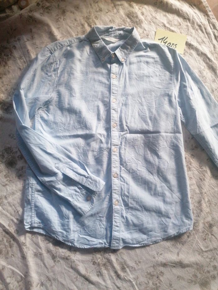 Chemise mango 13 14 ans bleu - photo numéro 3