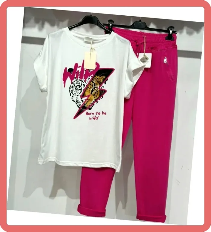 T-shirt 🐅 Wild - Taille Unique - Neuf - Rose Fuchsia - photo numéro 4