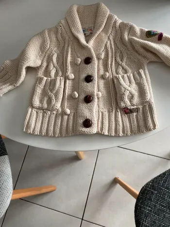 Gilet  beige 6 mois en laine