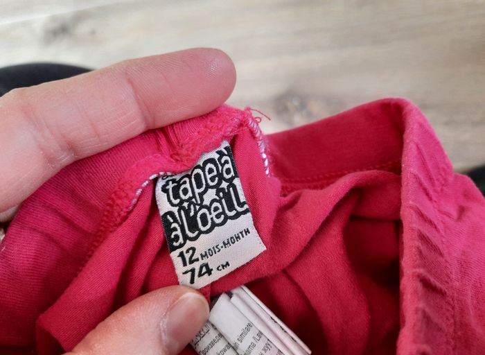 Ensemble robe grise Orchestra et legging rouge TAO 12 mois - photo numéro 5