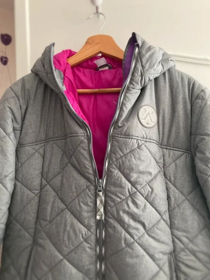 Manteau gris chaud Quechua - photo numéro 2