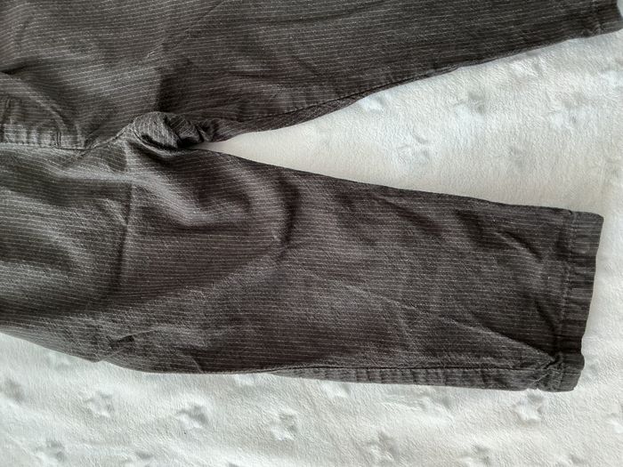 pantalon léger noir rayé blanc 12/18 mois H&M taille réglable - photo numéro 6