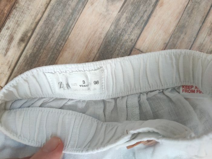 Ensemble cérémonie coton lin blanc garçon 3 ans Zara - photo numéro 7