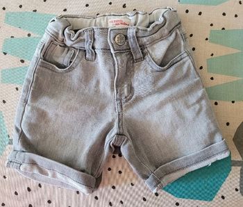 Short en jean gris