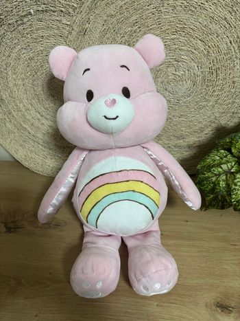 Doudou éveil bisounours rose arc en ciel care bears baby