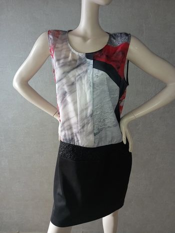 robe bi matière la fée maraboutée taille 42