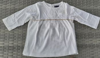 T shirt blanc manche longue