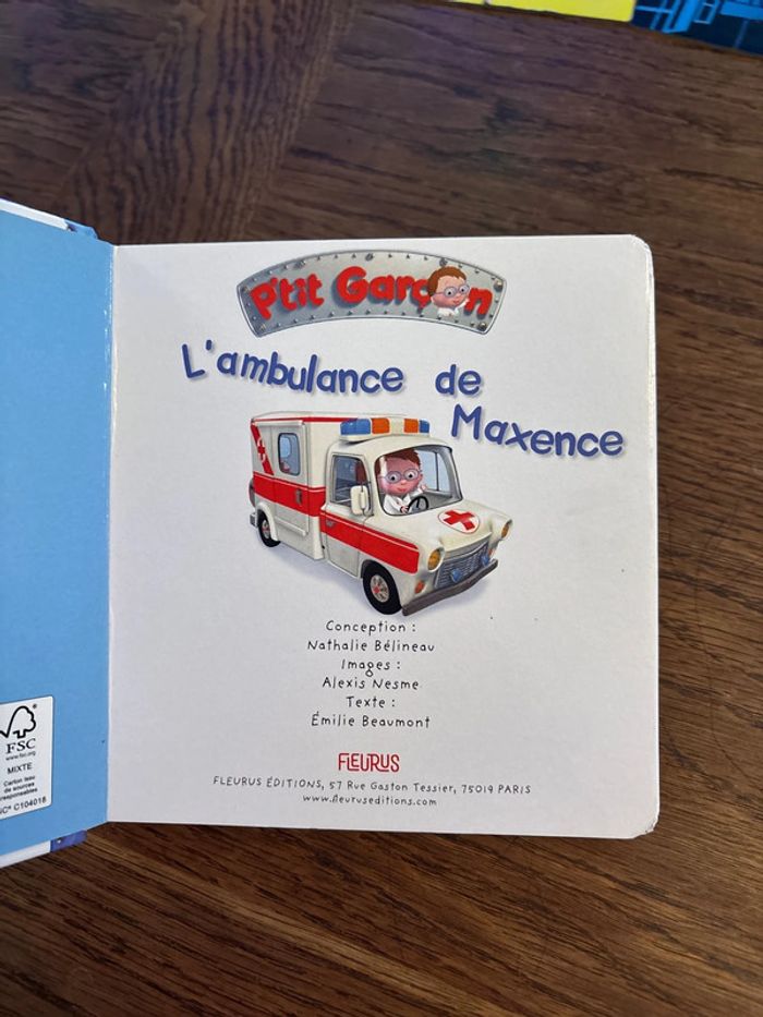 Livre, petit garçon, l’ambulance de Maxence - photo numéro 2