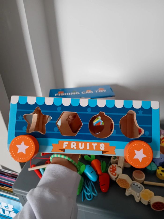Lot jouets enfant en bois 3 ans mixte tbe - photo numéro 10