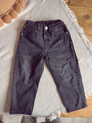 Jean Zara noir loose destroy 3 4 ans confort 104