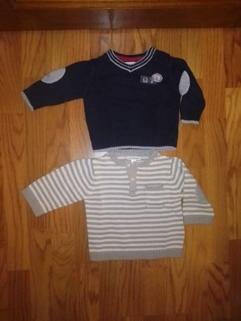 Lot pulls coton 9 mois