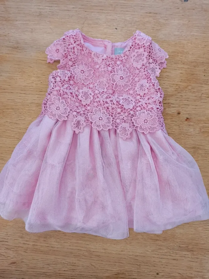 Robe cérémonie rose excellent état 3 mois fille robe classe - photo numéro 2