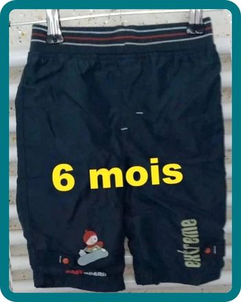 Pantalon taille élastique bleu marine Taille 6 mois