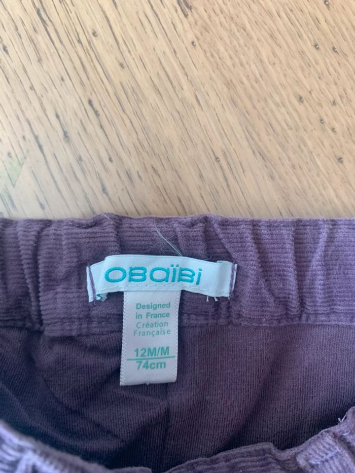 Short en velours double obaïbi 12 mois - photo numéro 2