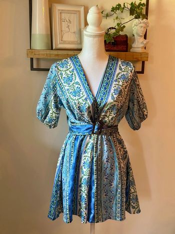 Combishort imprimé fleuri bleu T.36 New Collection