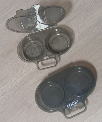 Lot 2 cuit œufs micro-ondes plastique
