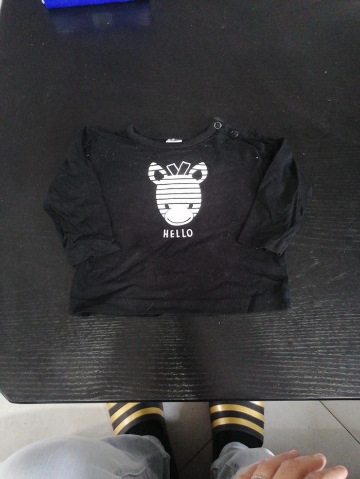 Tee shirt manches longues 62 cms