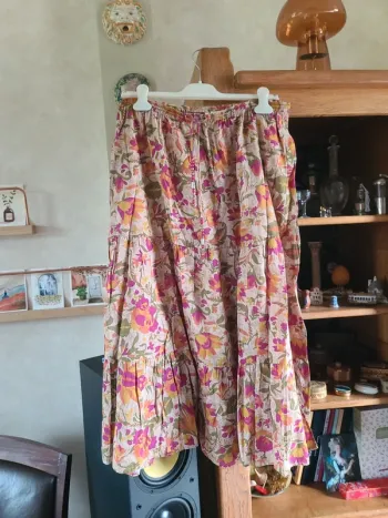 Jupe longue a volants style boheme