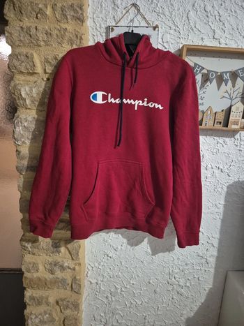 Magnifique sweat à capuche rouge Champion taille M