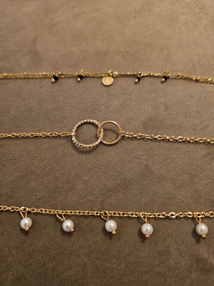 Lot 3 bracelets inoxydables