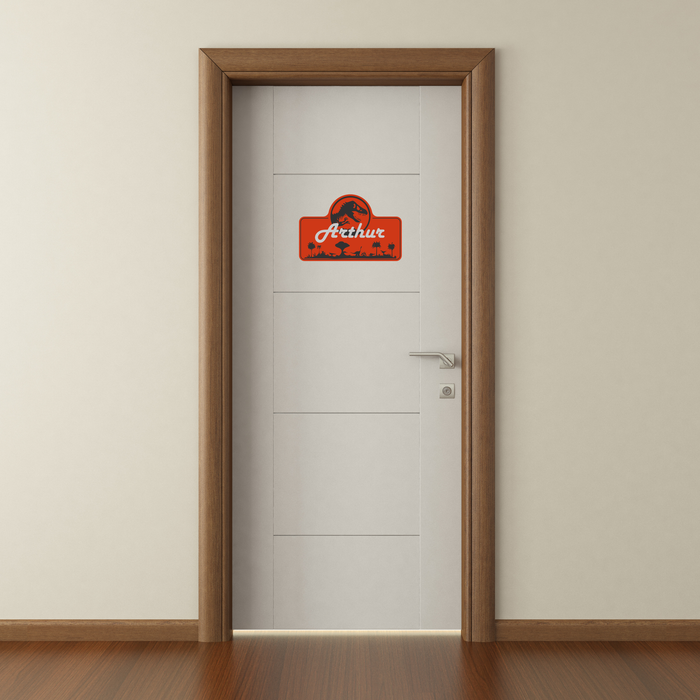 Plaque de porte personnalisée Jurassic Park – prénom au choix 🦖 - photo numéro 4