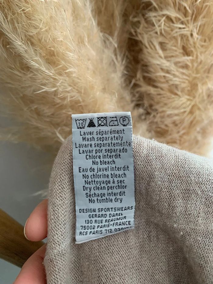 pull col V Gerard Darel crème taille M - photo numéro 8