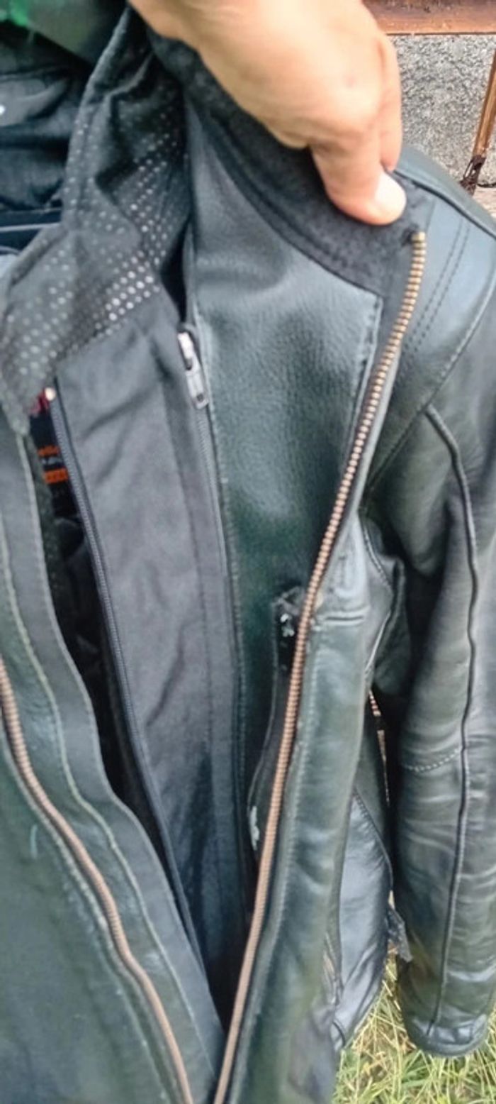 Blouson en cuir noir Furygan + doublure L - photo numéro 9