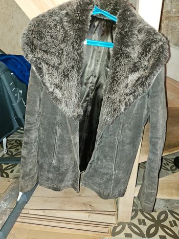Veste en croûte de cuir M