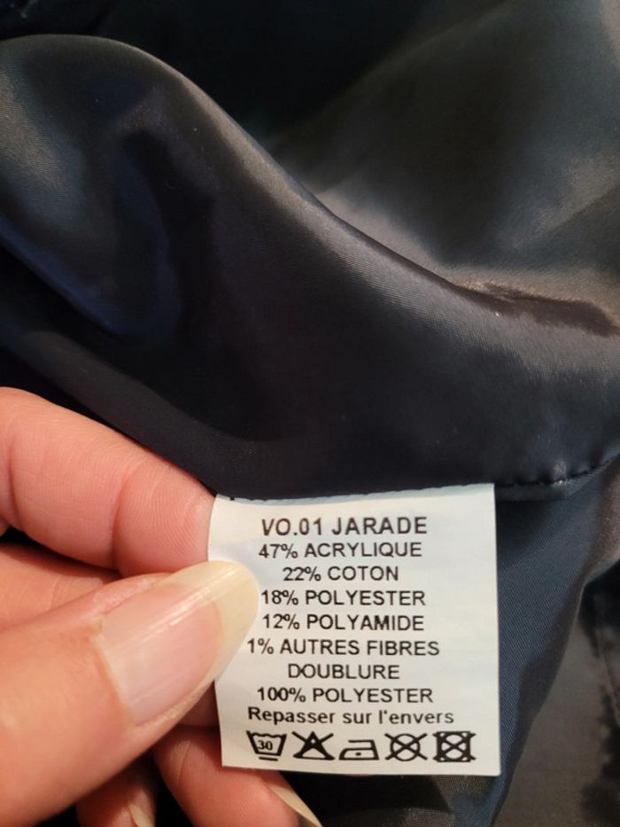 Jupe bleu marine et doré, doublé, chaude et élégante - photo numéro 7