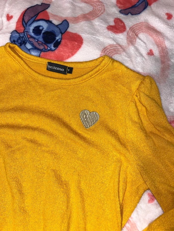 Pull fille 8 ans jaune in extenso - photo numéro 2