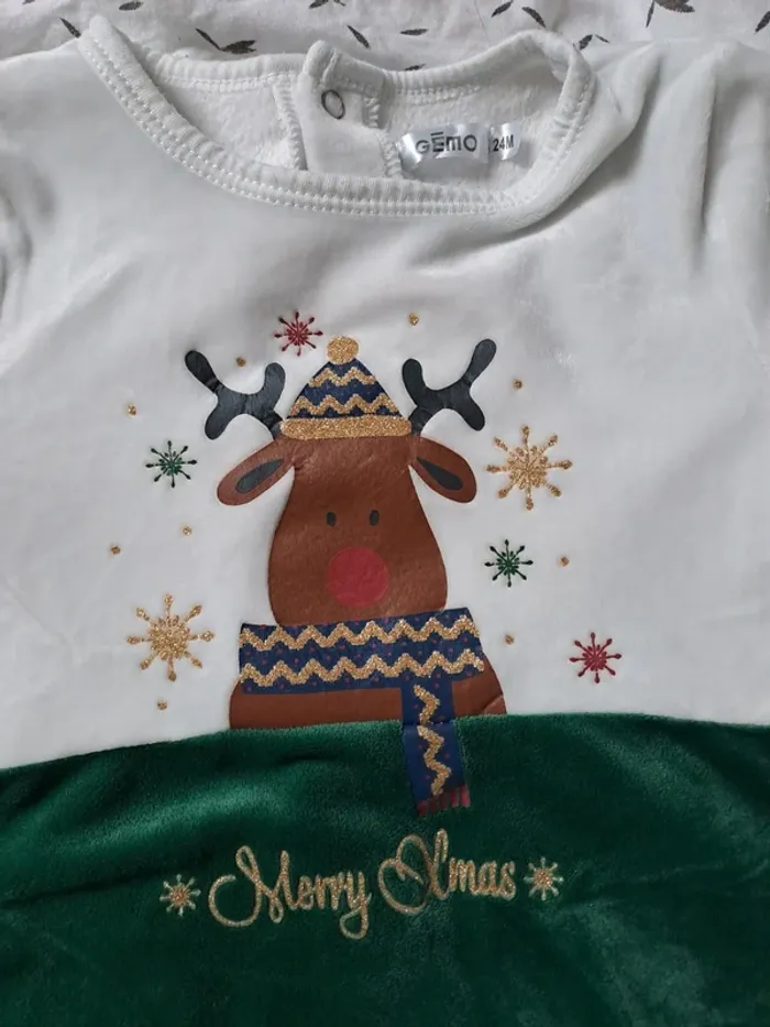 Magnifique pyjama velours Noël - photo numéro 2