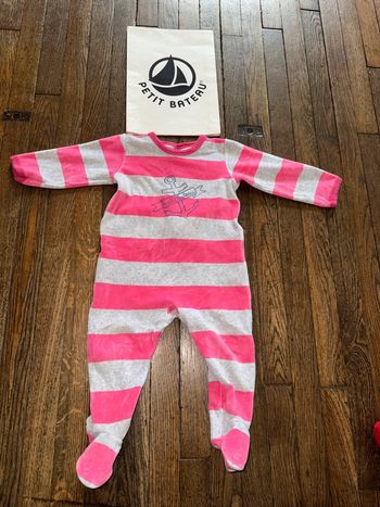 Pyjama velour petit bateau 12 mois