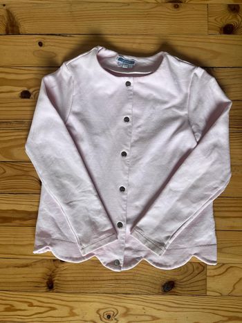 Gilet sweat rose Jacadi 8 ans