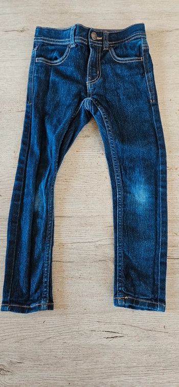 Jean s slim pour fille bleu foncé, Kiabi eco conception, 5 ans, nickel