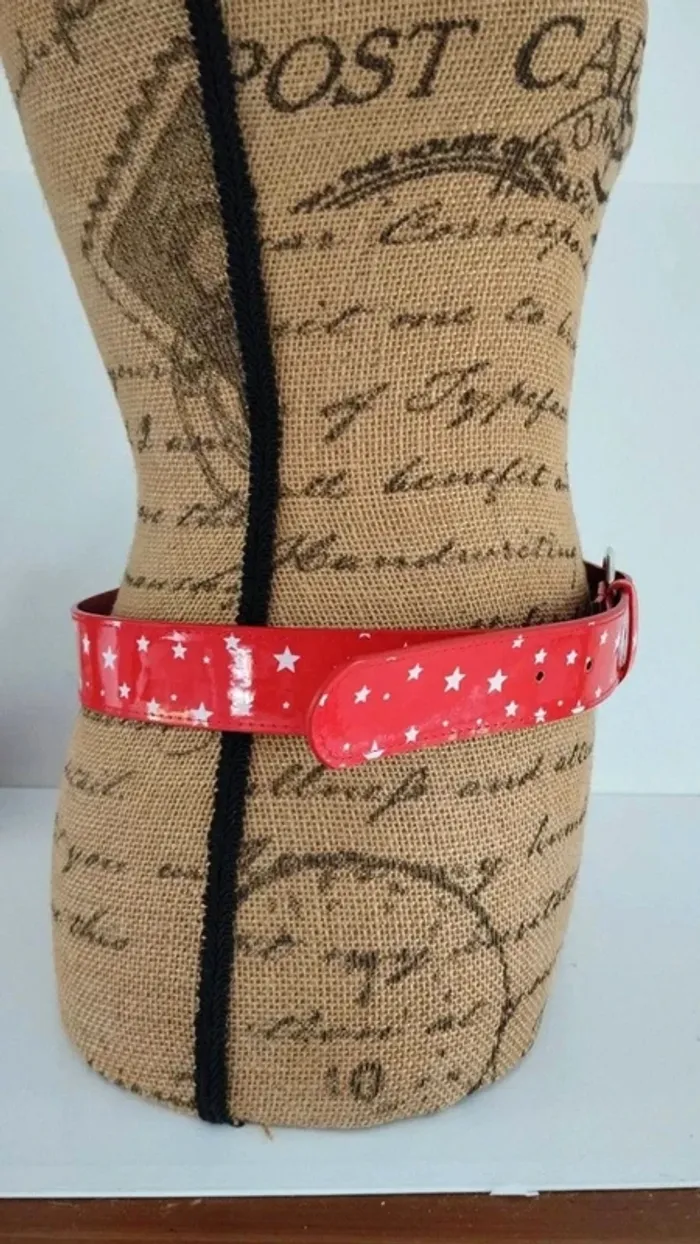 Ceinture rouge étoiles blanche 90 cm - photo numéro 7