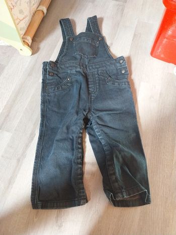 Salopette jean noir 18 mois kitchoun