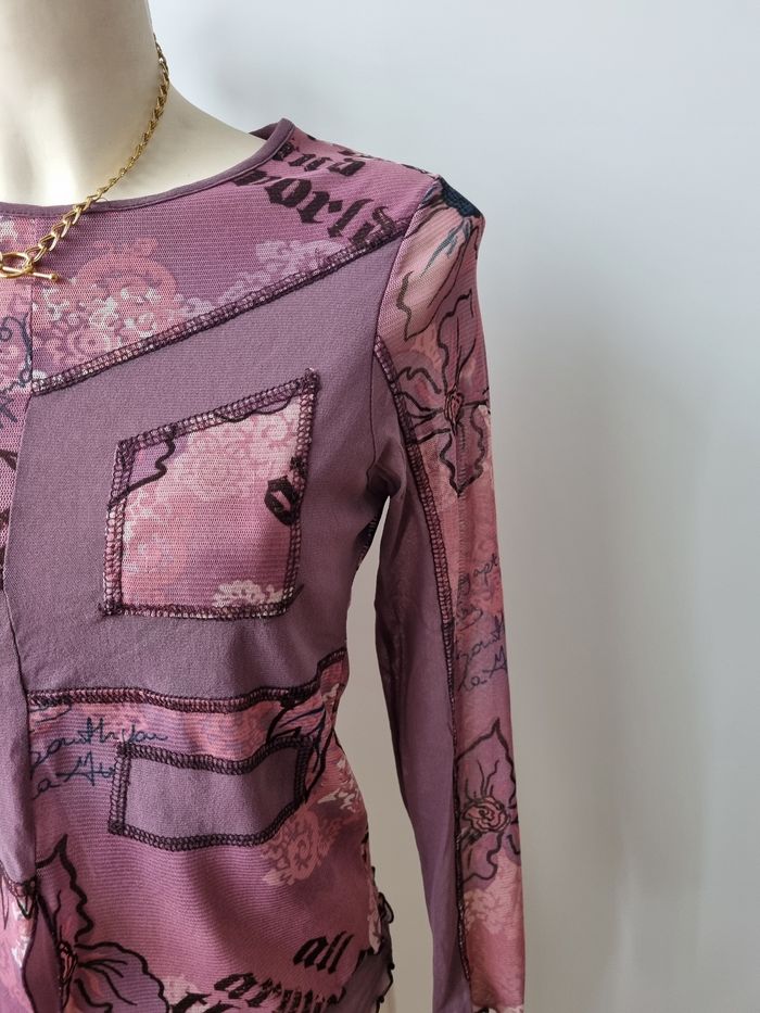 Top en mesh violet vintage - photo numéro 6