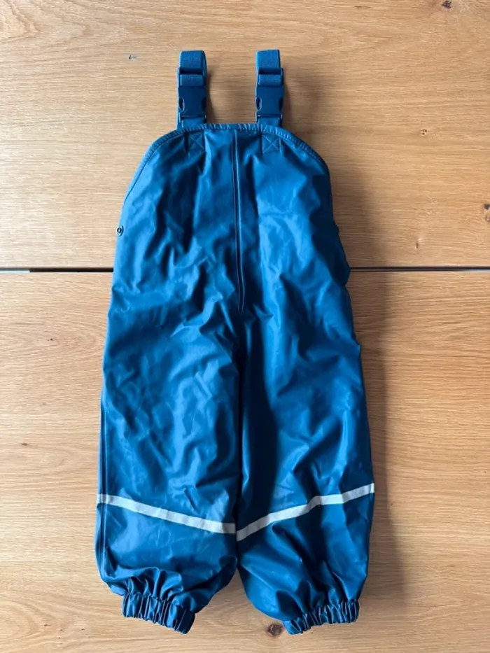 Ensemble 3 pièces veste imperméable + polaire + salopette bleu marine/rose - Taille 2/3 Ans - photo numéro 13