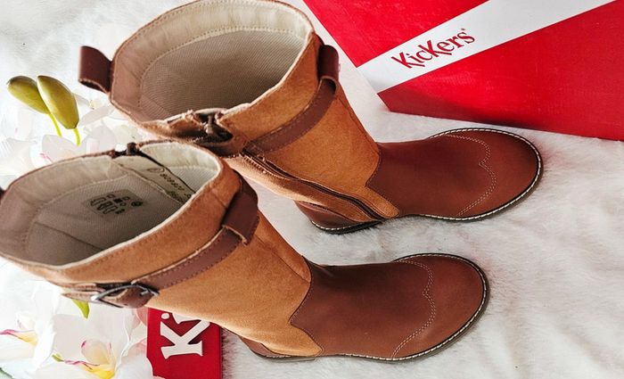 Bottes Cavalière Zip Cuir Kickers T30 - photo numéro 3