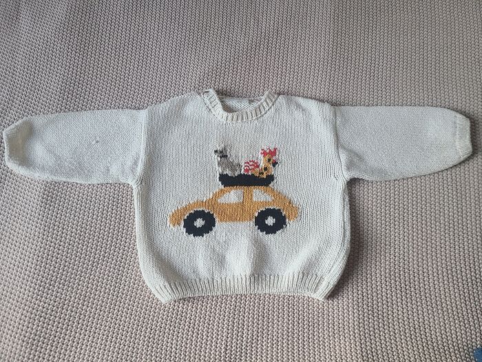 Pull Zara motif voitures animaux